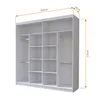 Armoire à portes coulissantes Armoire 203cm gris/gris avec Voir les images du produit 5