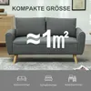 HOMCOM Zweisitzer Sofa mit 2 Kissen Polstersofa mit 54cm Produktbild-Vorschau 7