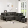 Merax L-förmiges ausziehbar Schlafsofa, Ecksofa mit Produktbild-Vorschau 2