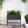 vidaXL Fioriera da giardino a letto rialzato nera 60 x 26 x Anteprima dell’immagine prodotto 2