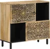 vidaXL Mobile laterale 80x33x75 cm in legno massiccio di Anteprima dell’immagine prodotto 2