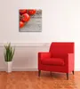 Wallario Premium Leinwandbild Tomaten und Gewürze auf altem Produktbild-Vorschau 2