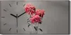 Küche Wohnzimmer Wand Leinwand Uhr 60x30 Gemälde Blumen Produktbild-Vorschau 1