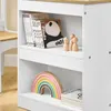 SoBuy Kindertisch mit 1 Stuhl Set Aufbewahrungsmöbel Weiß Produktbild-Vorschau 8