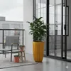 Donica na kwiaty wysoka wkład H 50cm żółta okrągła Podgląd zdjęcia produktu 6