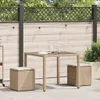 vidaXL Zahradní stolička s polštářem 2 ks. Béžová 40x40x43 Náhled obrázku produktu 1