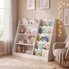 KOMFOTTEU Kinder Bücherregal, Montessori Kinderregal aus Produktbild-Vorschau 8