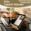 LS-LebenStil Holz Kochbuchhalter 23x18cm Braun Produktbild-Vorschau 6