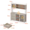 Buffetschrank mit Arbeitsplat, Küchenschrank mit 3 Produktbild-Vorschau 7