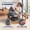 CASARIA Relaxsessel mit Verstellbarer Rückenlehne Cord Grau Produktbild-Vorschau 2