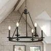 Lustre Tribesigns vintage noir, suspension à 6 ampoules Voir les images du produit 1