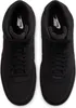 A top-down view of a pair of black Nike sneakers. Podgląd zdjęcia produktu