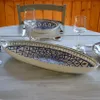Plat ovale Bakir bleu - L 40 cm Voir les images du produit 1