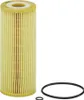 A yellow oil filter and two black O-rings on a white background. Náhled obrázku produktu