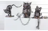 Figura decorativa, búho, "Búho Steampunk", resina, color Vista previa de la imagen del producto 2