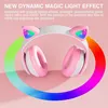 Kinder Mädchen Katzenohr Kopfhörer Over Ear mit LED licht Produktbild-Vorschau 8