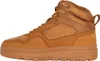 A side view of a brown high-top sneaker. Produktbild-Vorschau