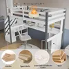 okwish Hochbett 90x200cm Bettgestell Einzelbett mit offenes Produktbild-Vorschau 4