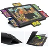 Plateau de puzzle pliable avec 6 tiroirs colorés, table de Voir les images du produit 1