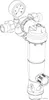 A wireframe illustration of a pressure reducer and backwash filter. Anteprima dell’immagine prodotto