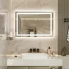 Badezimmerspiegel Touch 90 x 60cm LED 3 Lichtfarben dimmbar Produktbild-Vorschau 2