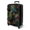 NoBoringSuitcases.com® Velký kufr - Peacock - Flowers - Náhled obrázku produktu 2