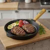 Ø28 cm Grillpfanne aus Gusseisen Steakpfanne Bratpfanne Produktbild-Vorschau 5