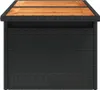 vidaXL Gartentisch Schwarz 100x55x73 cm Poly Rattan und Produktbild-Vorschau 6