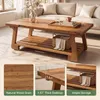 Salontafel van massief hout, 140 cm breed, bijzettafel met Productafbeelding-voorbeeld 4