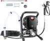 A product shot of an airless paint sprayer and its accessories on a white background. Produktbild-Vorschau
