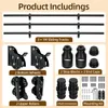 Schiebeleiter-Schienen-Set, 3x1m, Doppelrollen, 150kg, schwarz Produktbild-Vorschau
