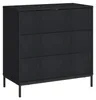 Kommode 'Nykapin' mit 3 Schubladen 80 x 80 x 40 cm Schwarz Produktbild-Vorschau 3