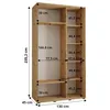 Šatní skříň ASIRI 13 - 130/45 cm, dub artisan / černá Náhled obrázku produktu 4