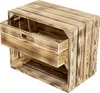 A wooden crate with a drawer, designed to look like a nightstand. Produktbild-Vorschau
