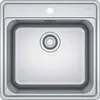 A top-down view of a stainless steel sink. Produktbild-Vorschau