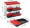 A product shot of a chicken nesting box with dimensions labeled. Náhľad obrázku produktu