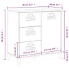 Sideboard VIKEN Anthrazit 80x40x80 cm Holzwerkstoff Produktbild-Vorschau 9