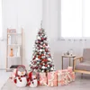 A decorated Christmas tree with gifts and snowmen in a room. Náhľad obrázku produktu