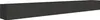 A long, black TV lowboard with a ribbed front. Voir les images du produit