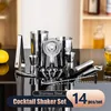 14dílná barmanská sada pro míchání, sada šejkru na koktejly Náhled obrázku produktu 6