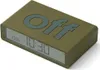 A khaki colored digital alarm clock with the word "OFF" printed on top. Náhľad obrázku produktu
