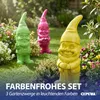 XXL Gartenzwerg 3er Set Polyresin pink gelb grün 20x60x16cm Produktbild-Vorschau 3