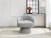 Drehbarer Sessel - Chenille Stoff Grau - FEDOTE Produktbild-Vorschau 6