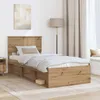 vidaXL Cadre de lit en chêne artisanal 90 x 190 cm Bois Voir les images du produit 3