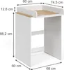 Waschmaschinenschrank Vicco Viktor Weiß/Artisan 68 x 88.2 Produktbild-Vorschau 2