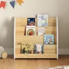 Bücherregal BRUNO 4 Fächer aus Massivholz - natur/weiß Produktbild-Vorschau 2