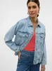 VERO MODA Jeansjacke mit Knopfverschluss und Klappentaschen Produktbild-Vorschau 2