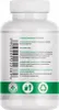 The back of a white plastic bottle containing supplements, with text and icons printed on it. Produktbild-Vorschau