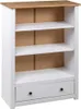 vidaXL Libreria bianca 80 x 35 x 110 cm Legno massello di Anteprima dell’immagine prodotto 4