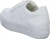 A white leather sneaker shown from a side-rear angle against a white background. Voir les images du produit